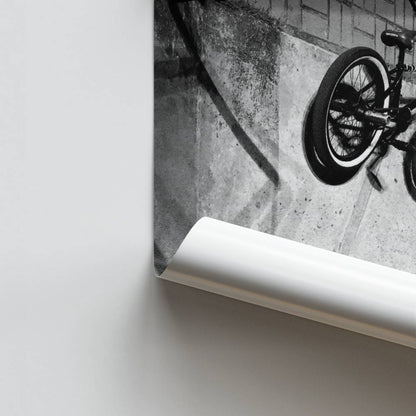 Poster BMX in bianco e nero