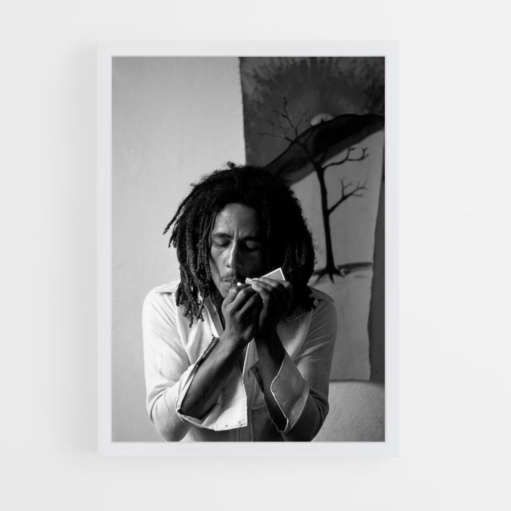 Poster Bob Marley fuma