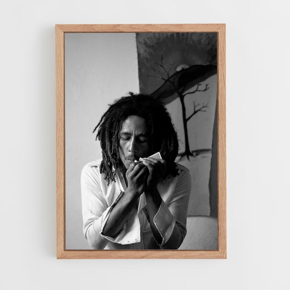 Poster Bob Marley fuma