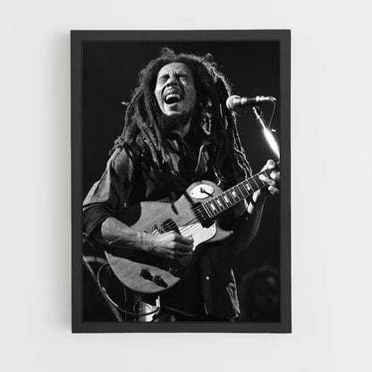 Poster Bob Marley in bianco e nero