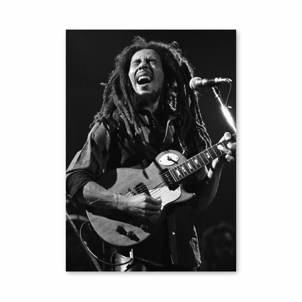 Poster Bob Marley in bianco e nero