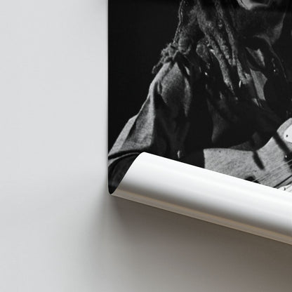 Poster Bob Marley in bianco e nero