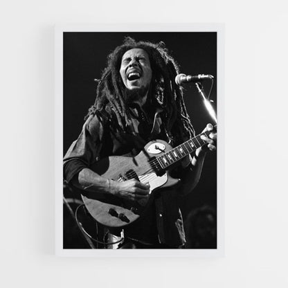 Poster Bob Marley in bianco e nero