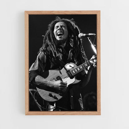 Poster Bob Marley in bianco e nero