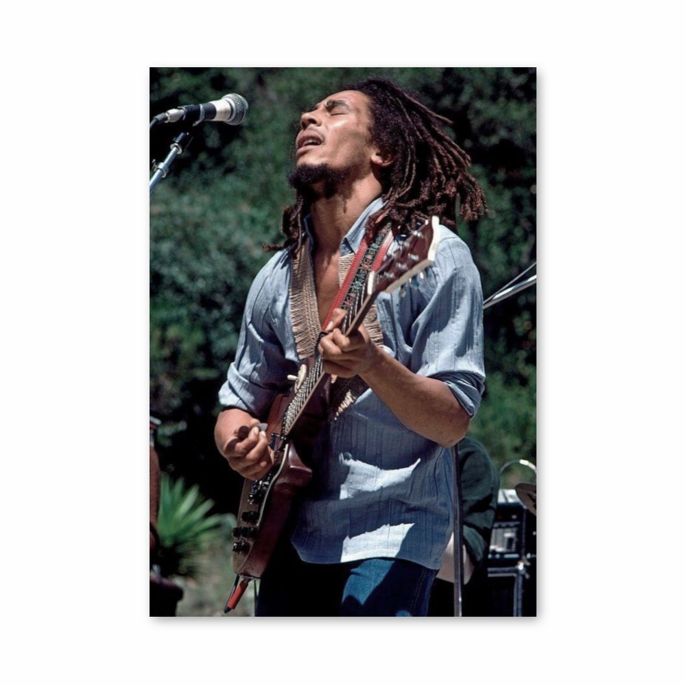 Poster Bob Marley canta