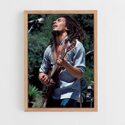 Poster Bob Marley canta