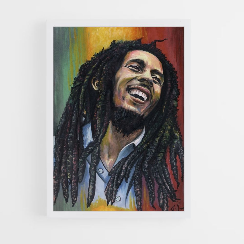 Poster Bob Marley Verde Giallo Rosso