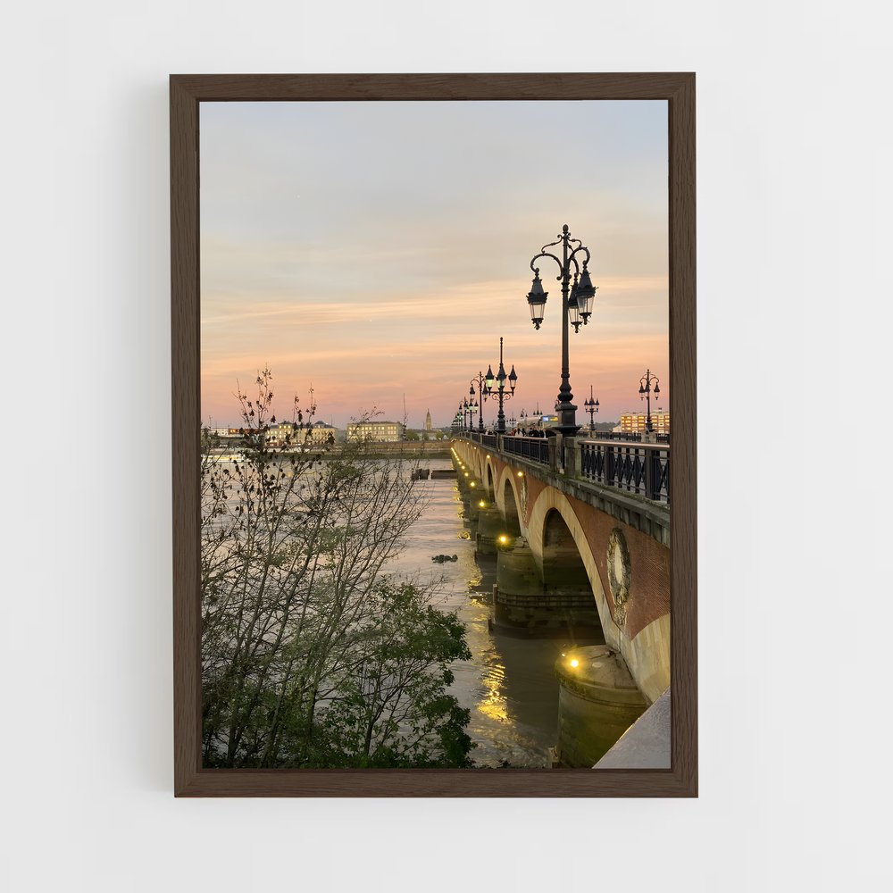 bordeaux-7 cadre Bois foncé