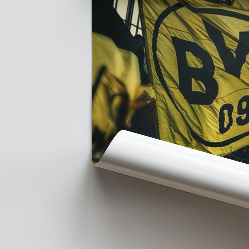 Poster con la bandiera del Borussia Dortmund