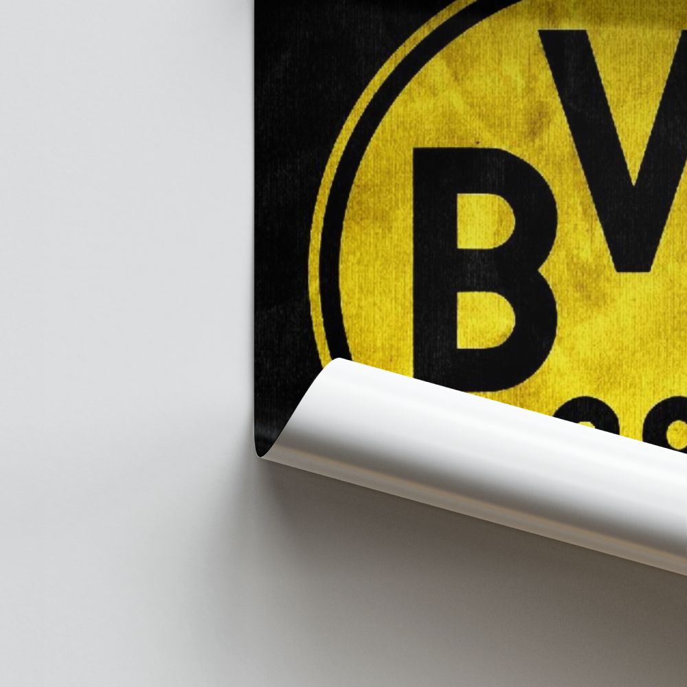 Poster con logo del Borussia Dortmund