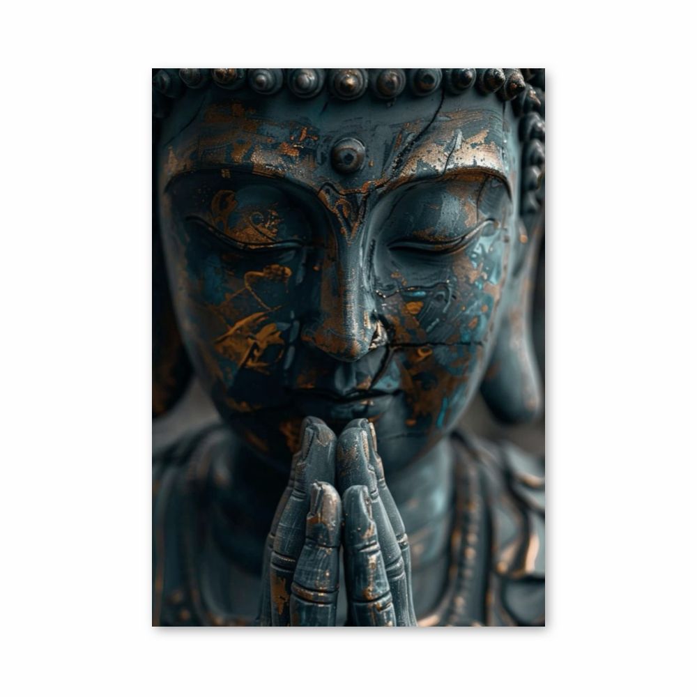 Poster Buddha blu