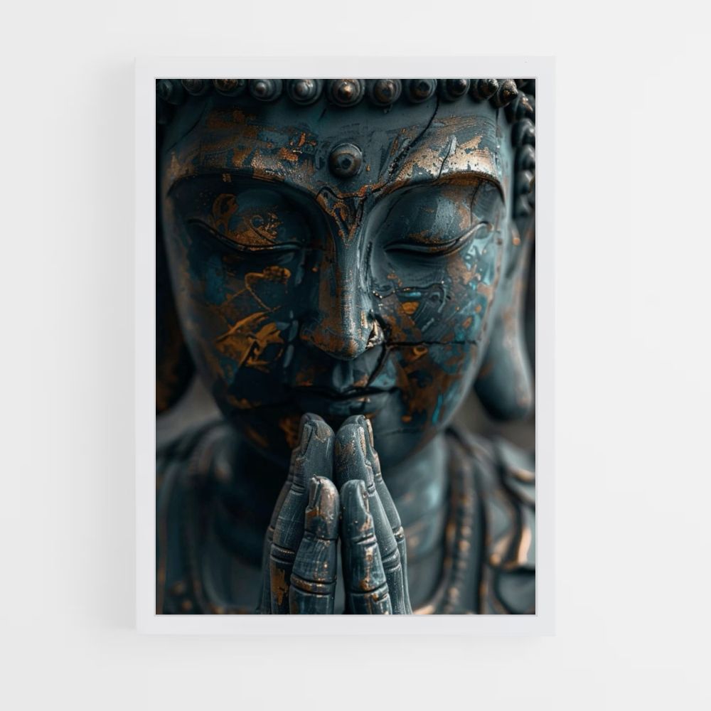 Poster Buddha blu