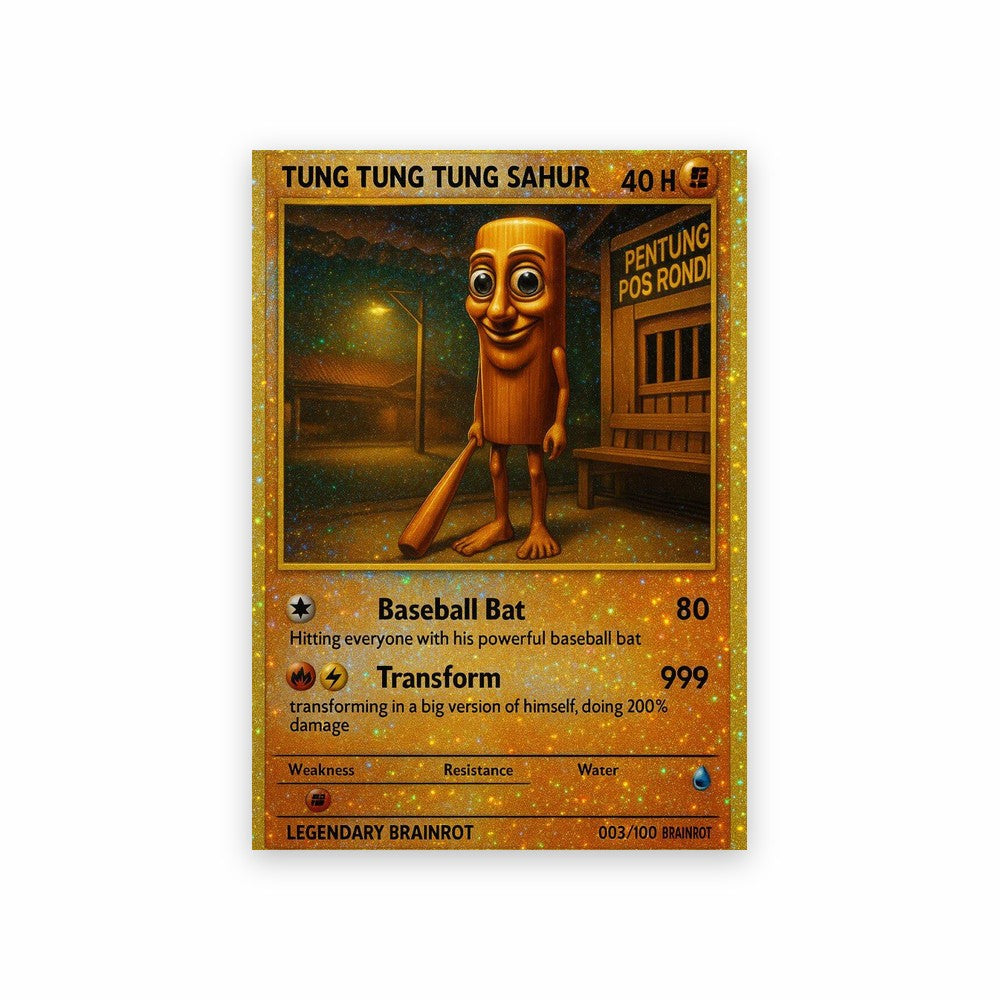 Poster Tung Tung Sahur Carte