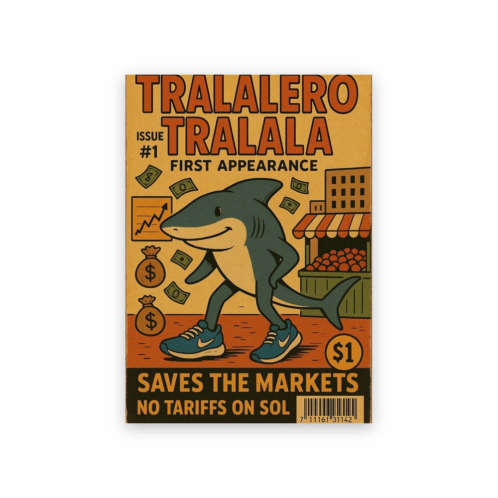 Poster Tralalero Tralala Rétro