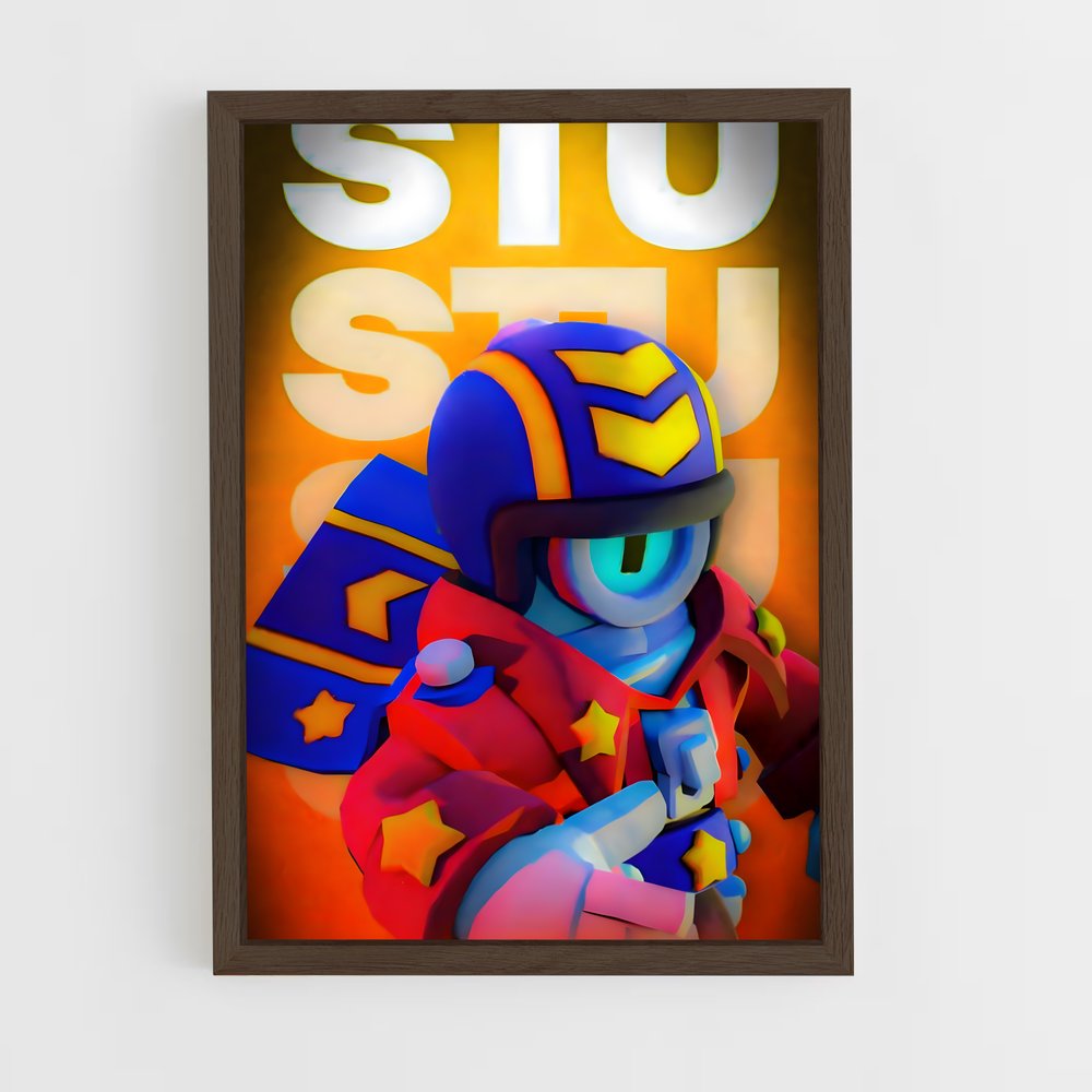 brawl-stars-12 cadre Bois foncé