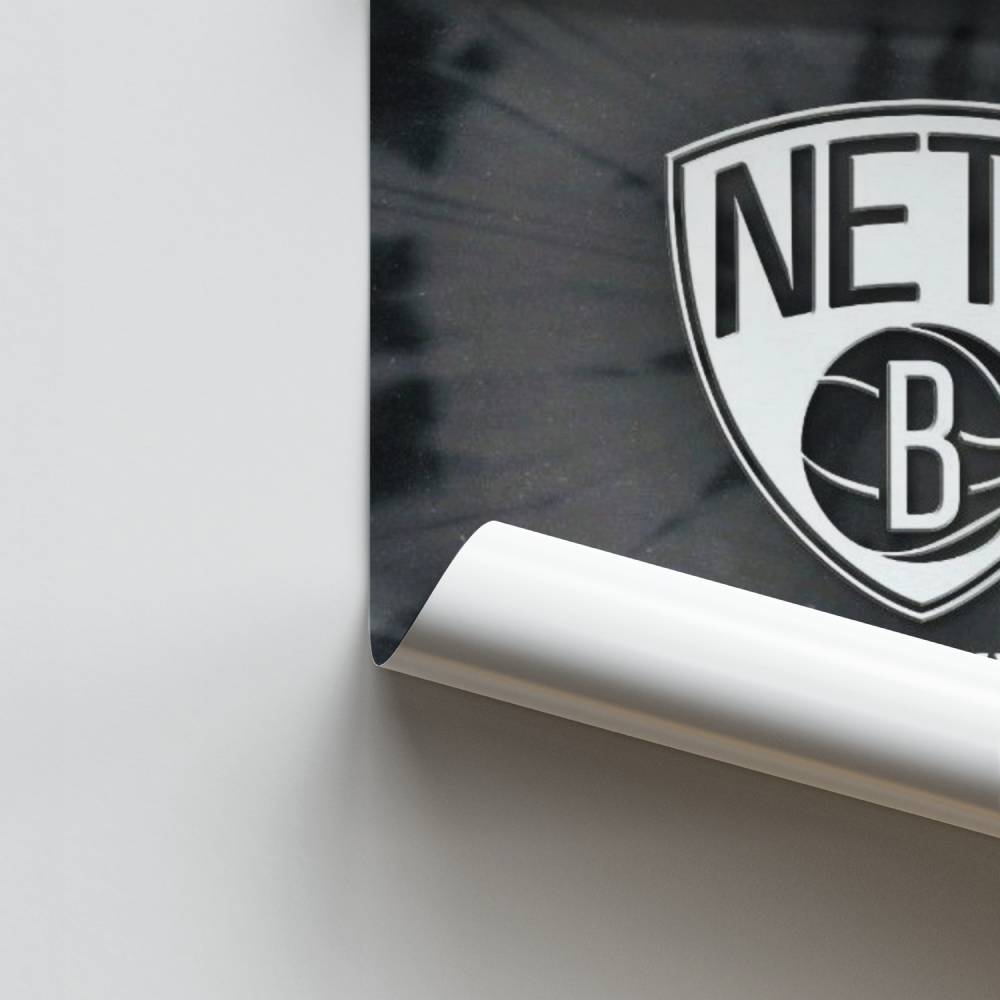 Poster con il logo dei Brooklyn Nets