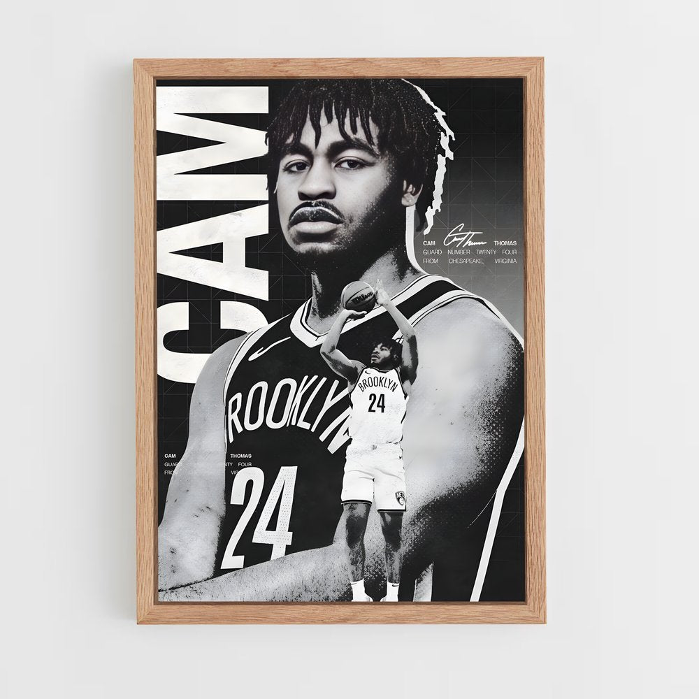 brooklyn-nets-3 cadre Bois clair