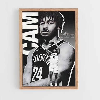 brooklyn-nets-3 cadre Bois clair
