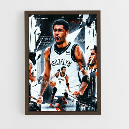 brooklyn-nets-9 cadre Bois foncé