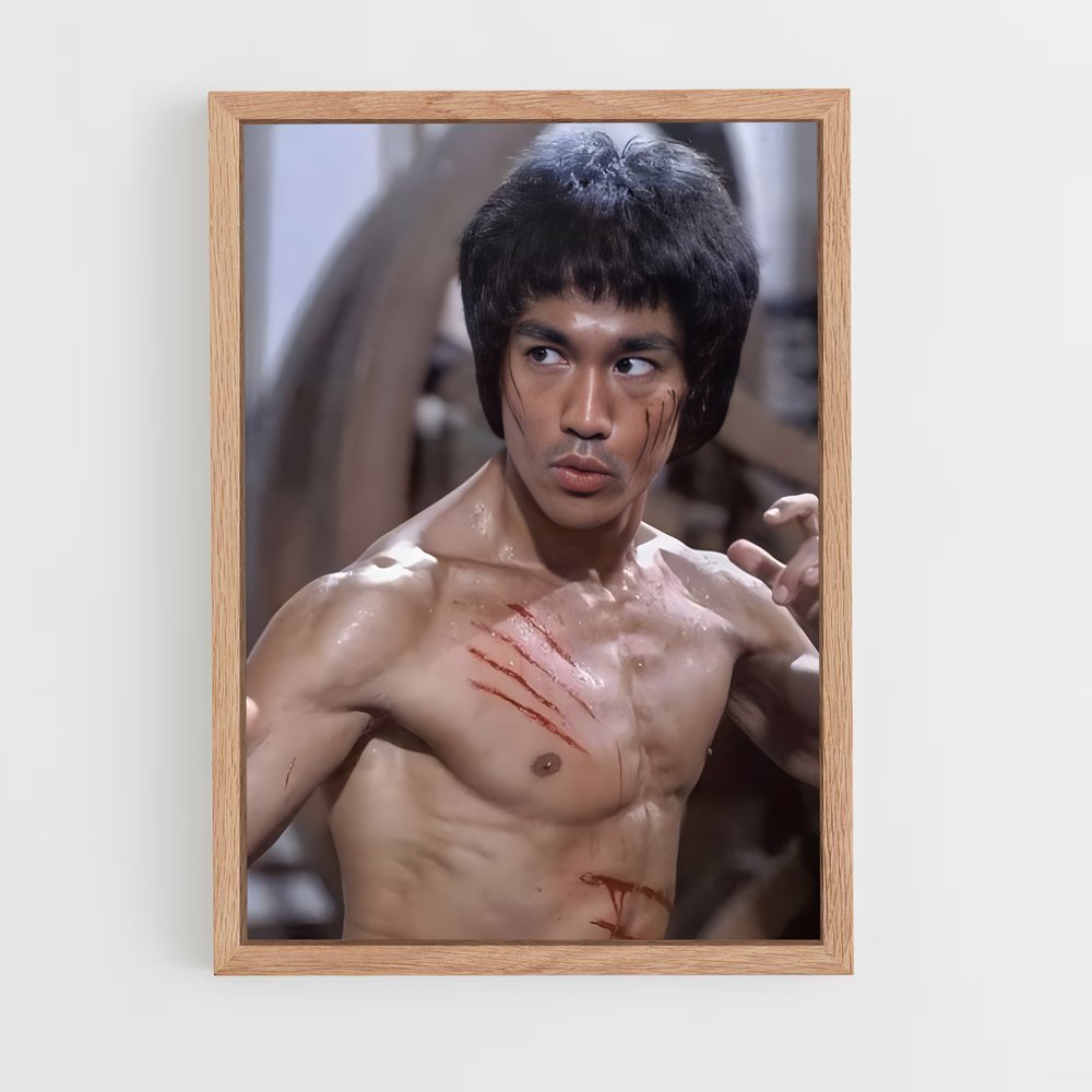 bruce-lee-5 cadre Bois clair