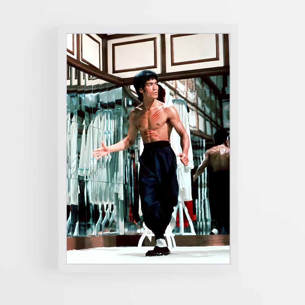 bruce-lee-6 cadre Blanc