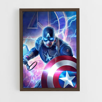 captain-america-11 cadre Bois foncé