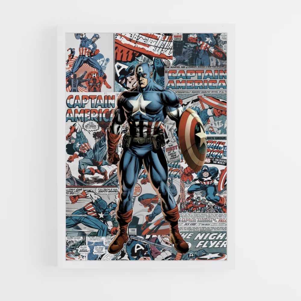 Poster dei fumetti di Capitan America