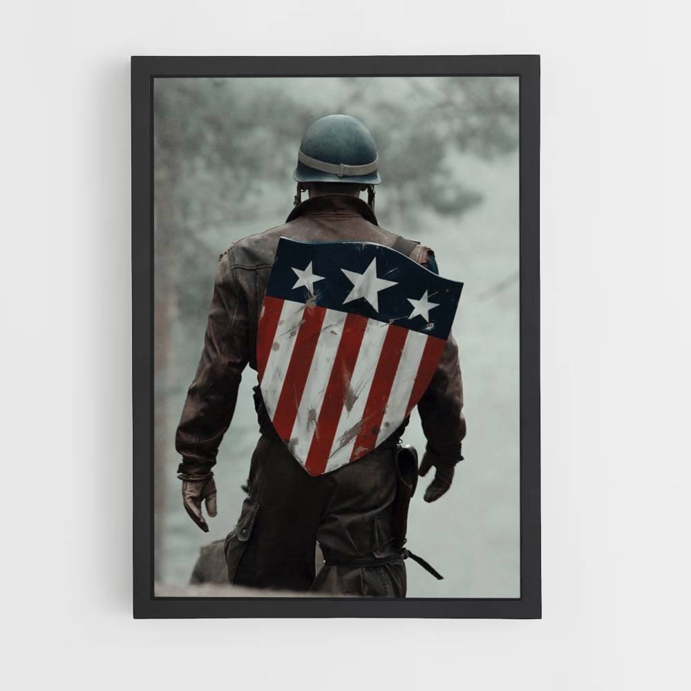 Poster Capitan America retrò