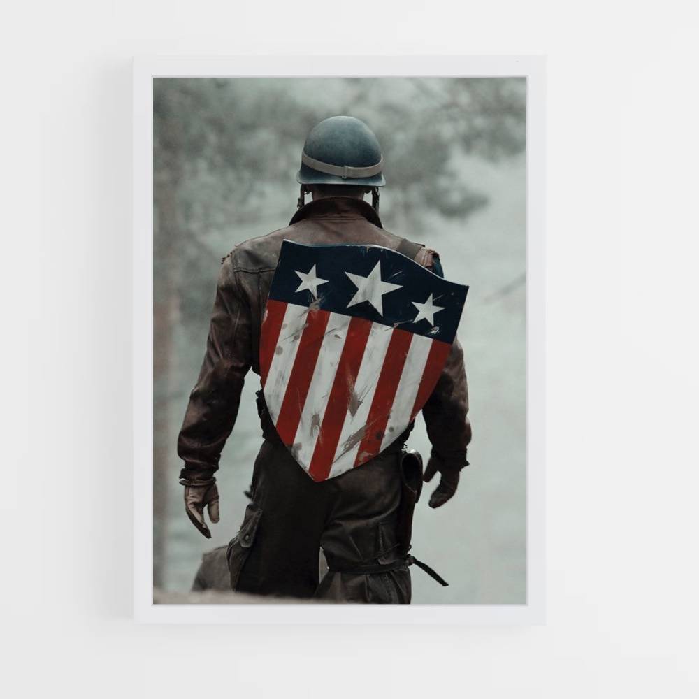 Poster Capitan America retrò