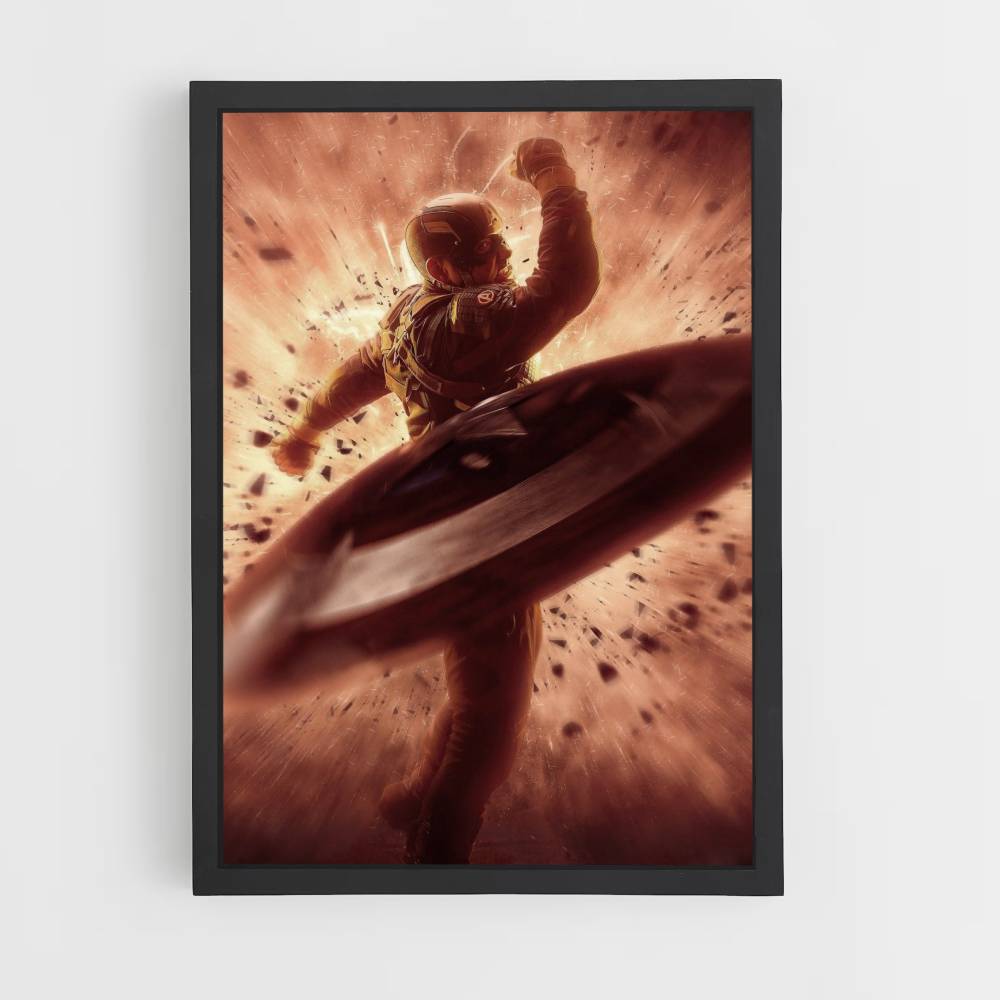 Poster Capitan America Esplosione