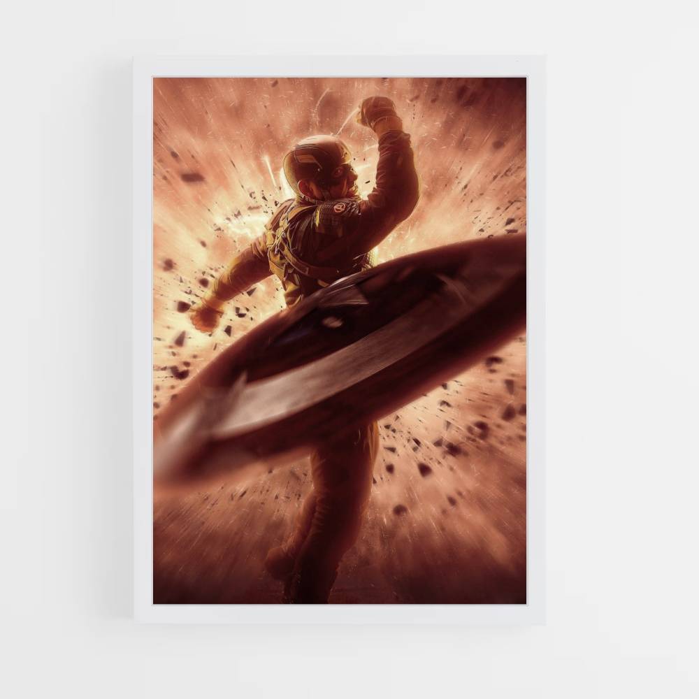 Poster Capitan America Esplosione