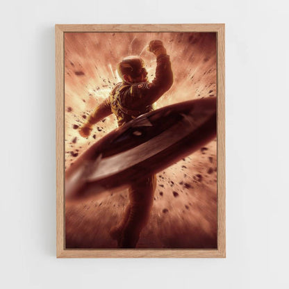 Poster Capitan America Esplosione