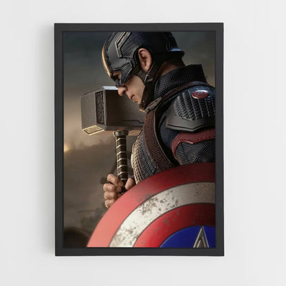 Poster Capitan America Mjolnir