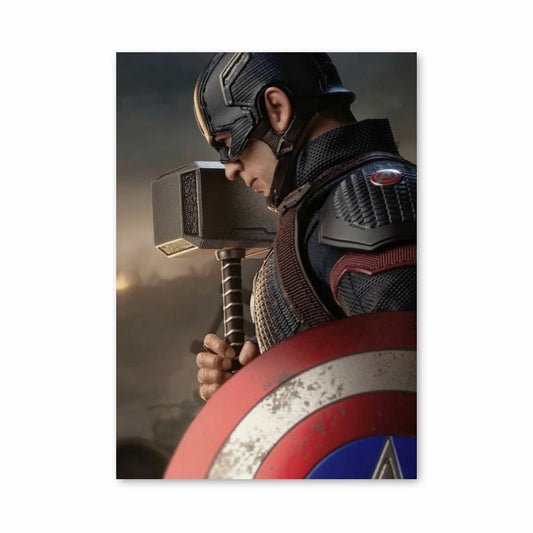 Poster Capitan America Mjolnir