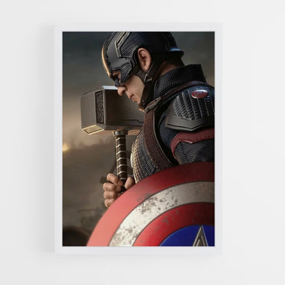 Poster Capitan America Mjolnir