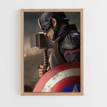 Poster Capitan America Mjolnir