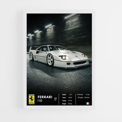 La locandina della Ferrari F40