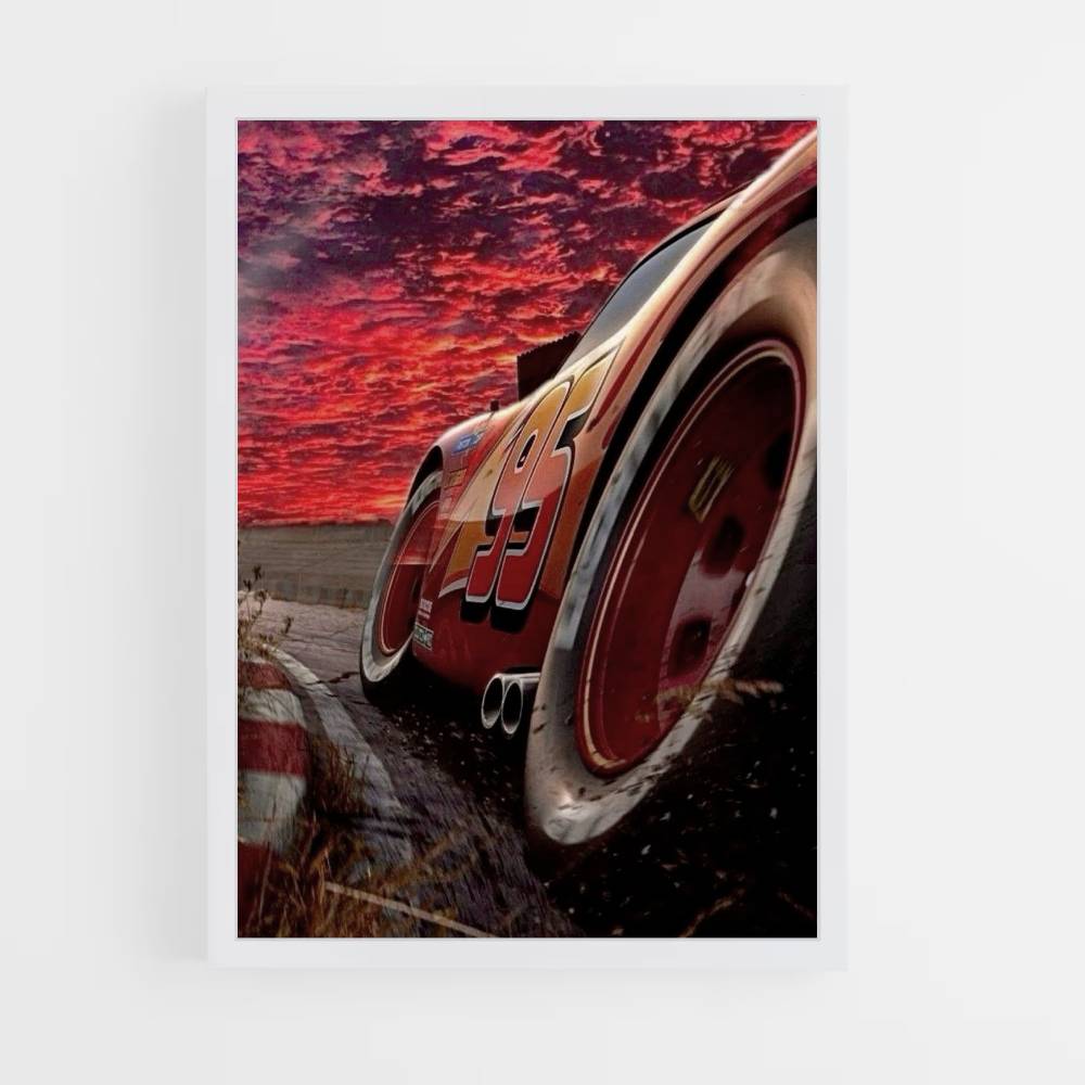 Poster Flash Mcqueen Rosso