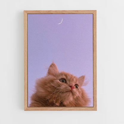 Poster Gatto Luna