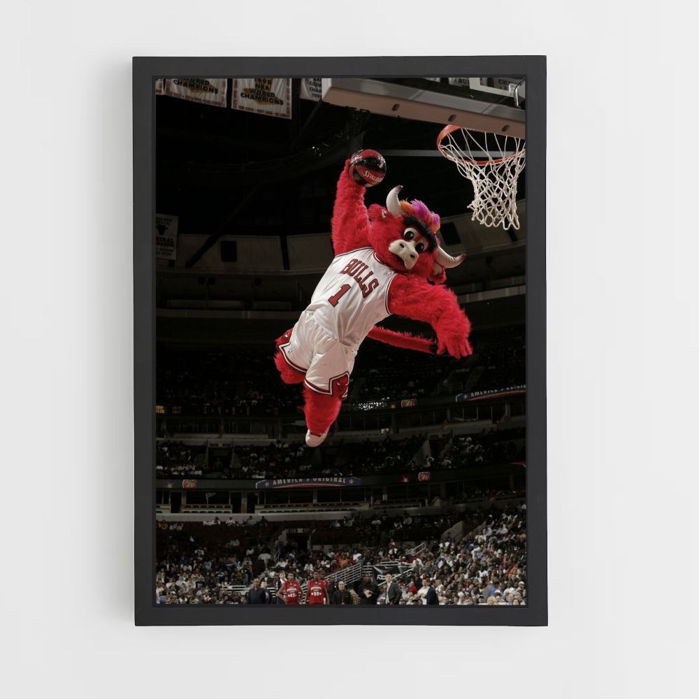 Poster della mascotte dei Chicago Bulls