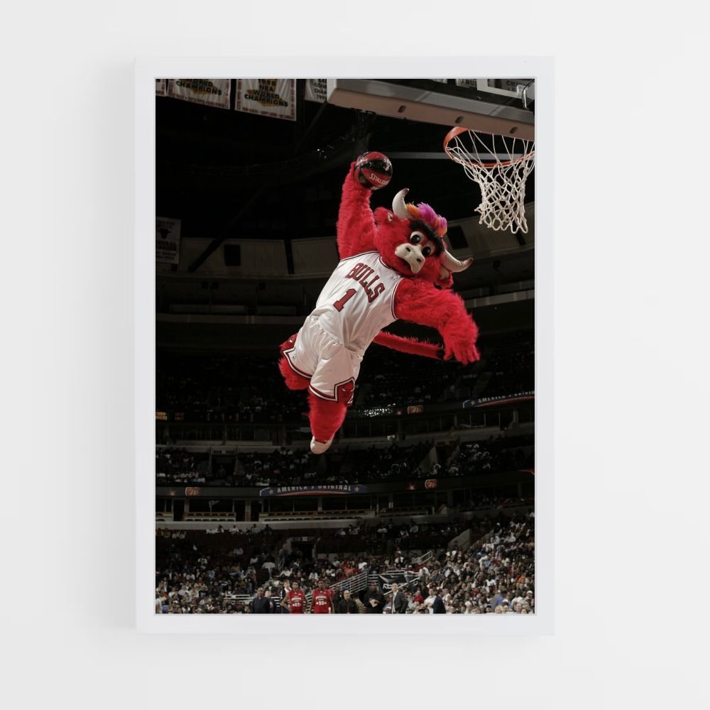 Poster della mascotte dei Chicago Bulls