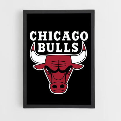 Poster con il logo dei Chicago Bulls