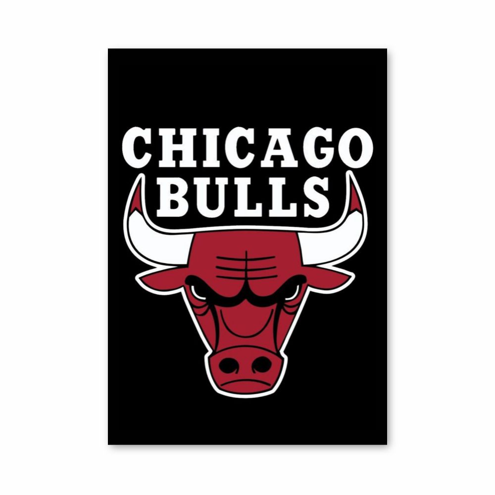 Poster con il logo dei Chicago Bulls