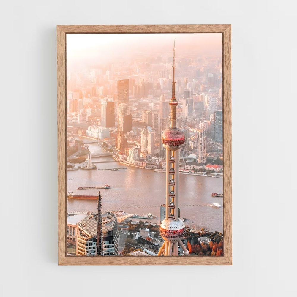 china-2 cadre Bois clair
