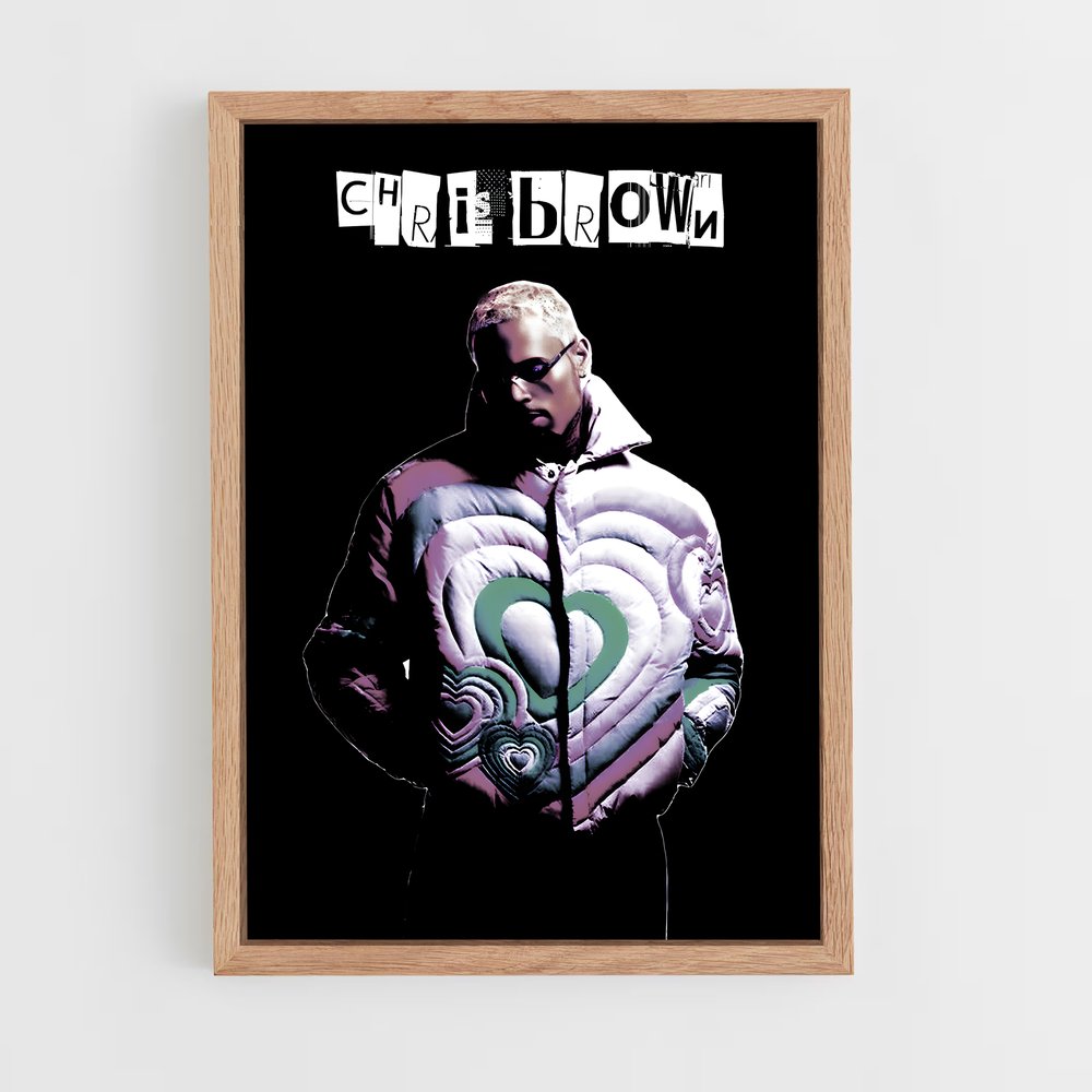 chris-brown-7 cadre Bois clair