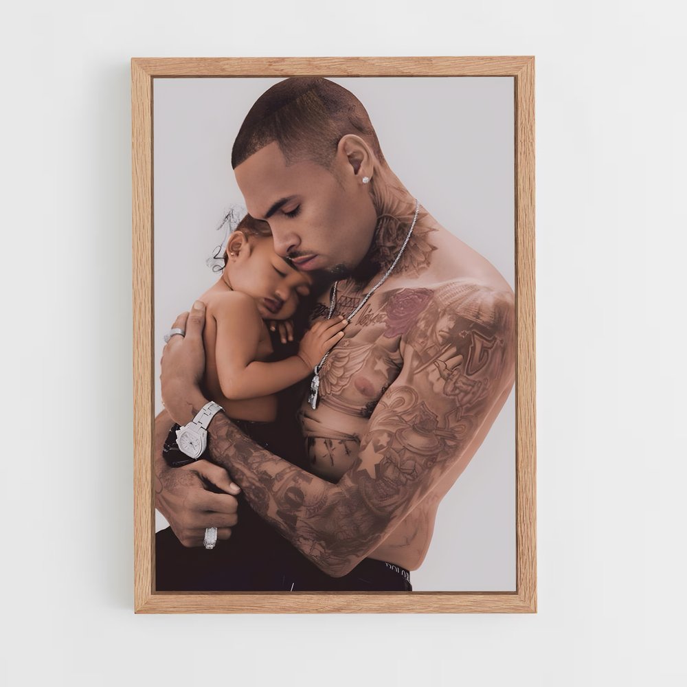 chris-brown-9 cadre Bois clair