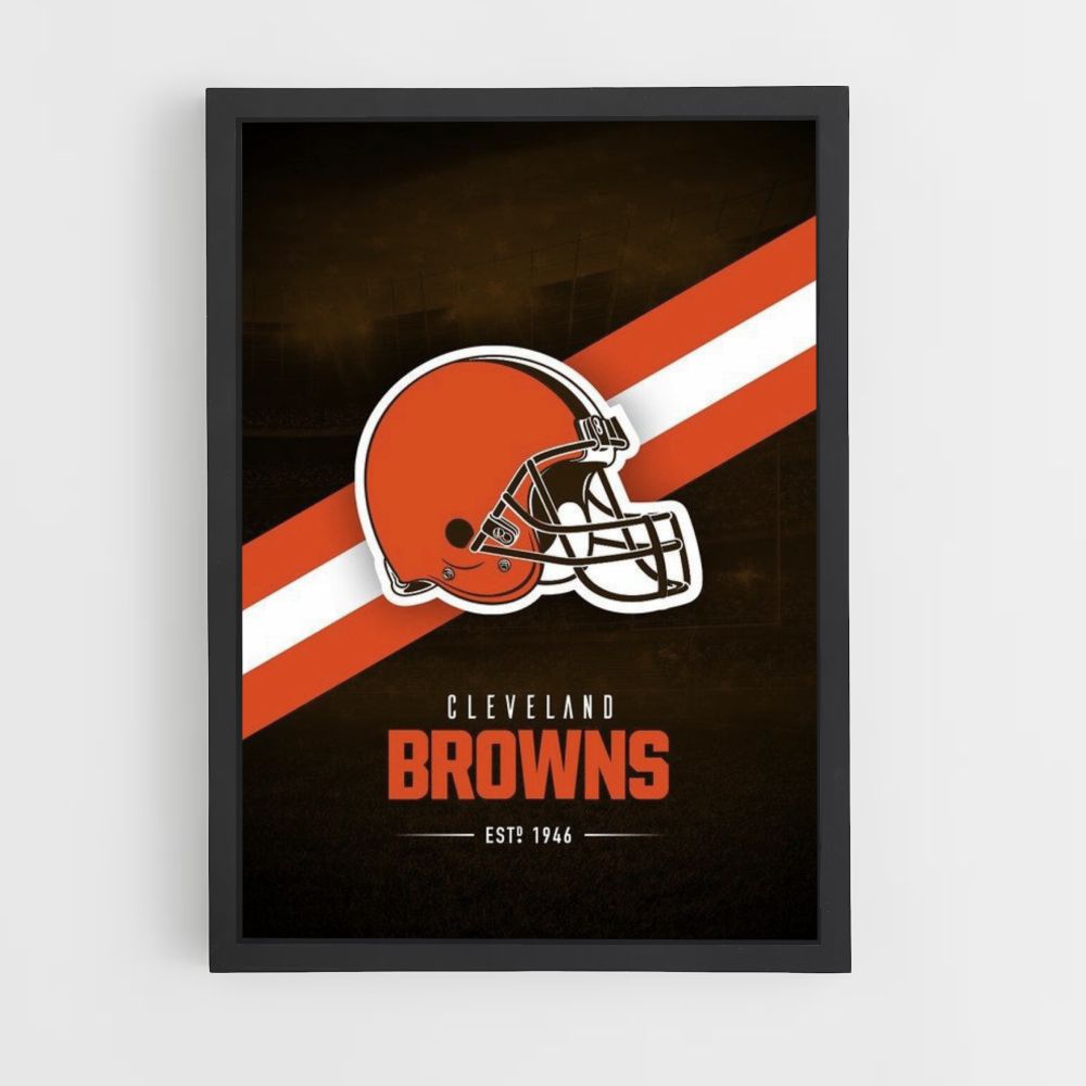 Poster con il logo dei Cleveland Browns