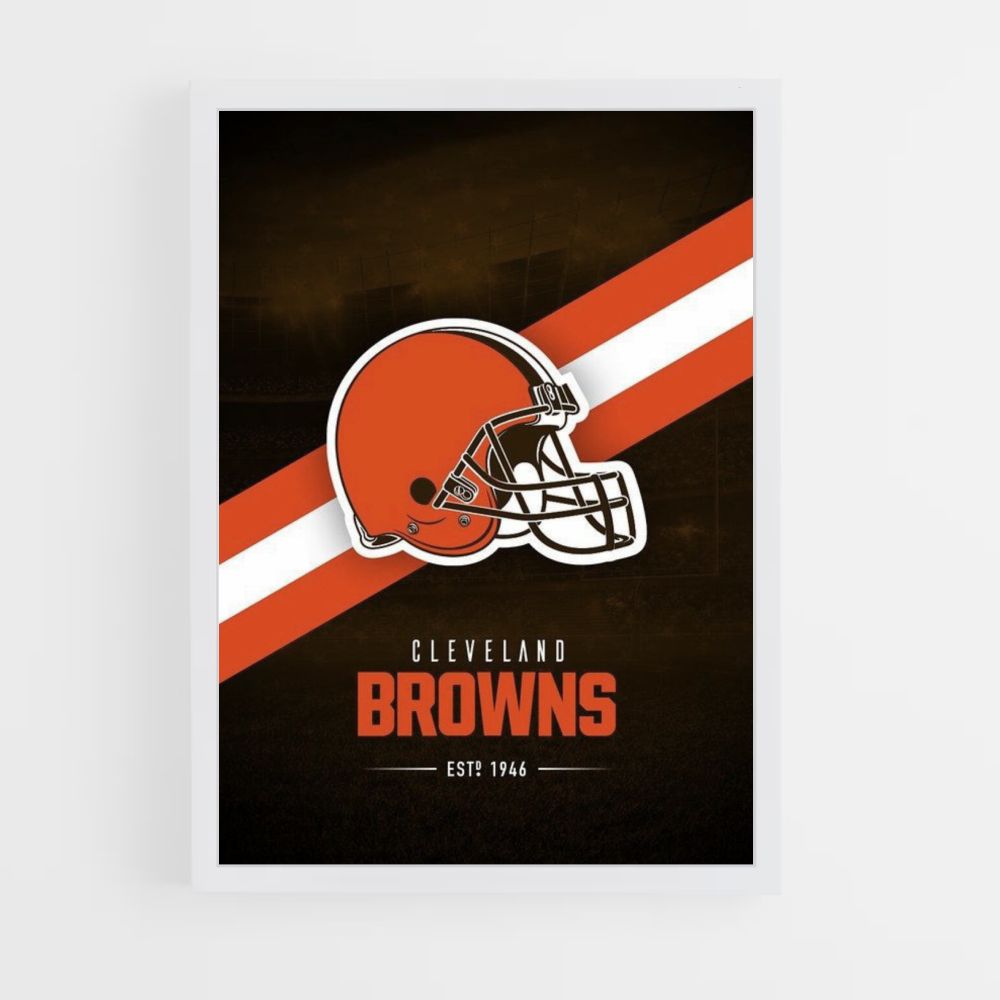 Poster con il logo dei Cleveland Browns