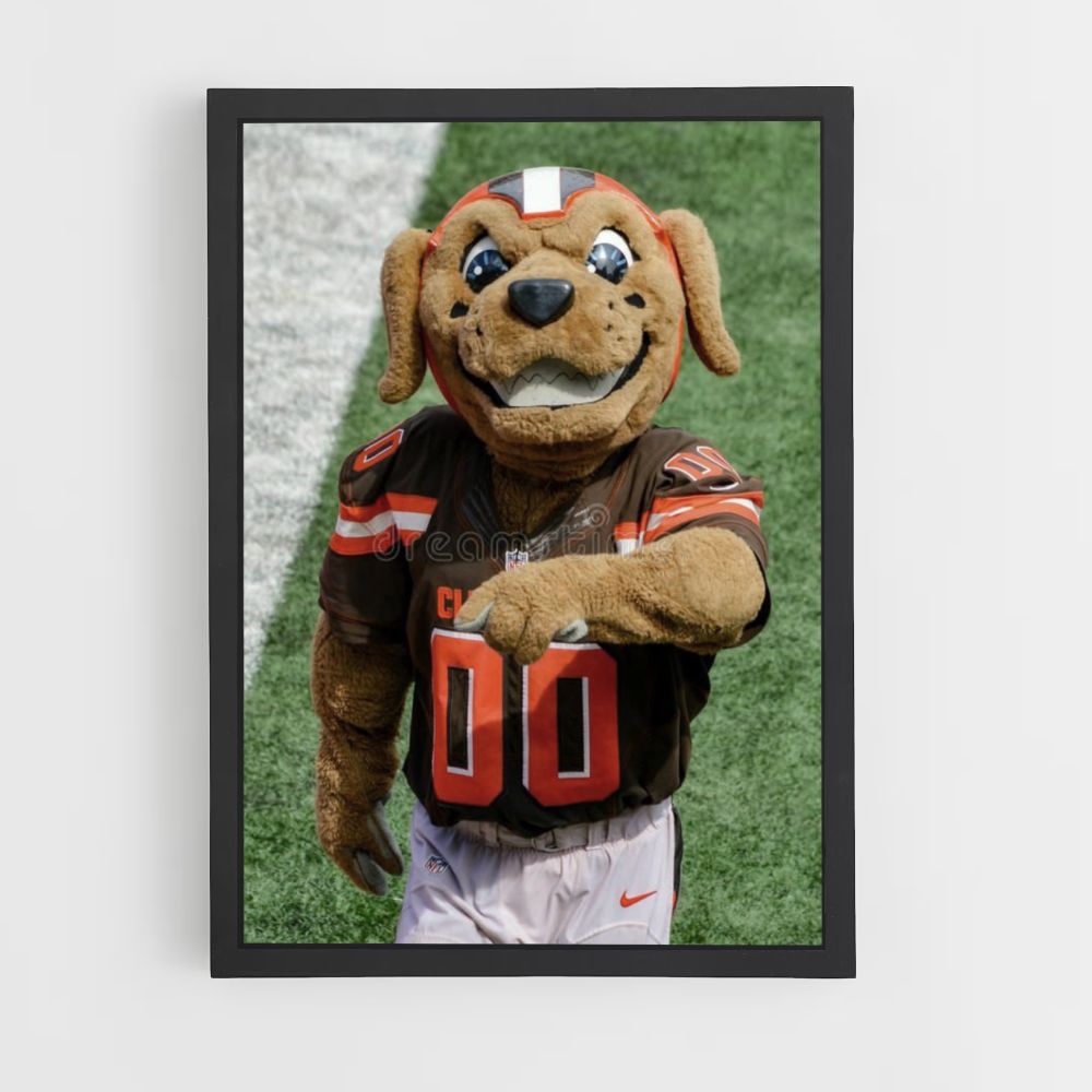 Poster della mascotte dei Cleveland Browns