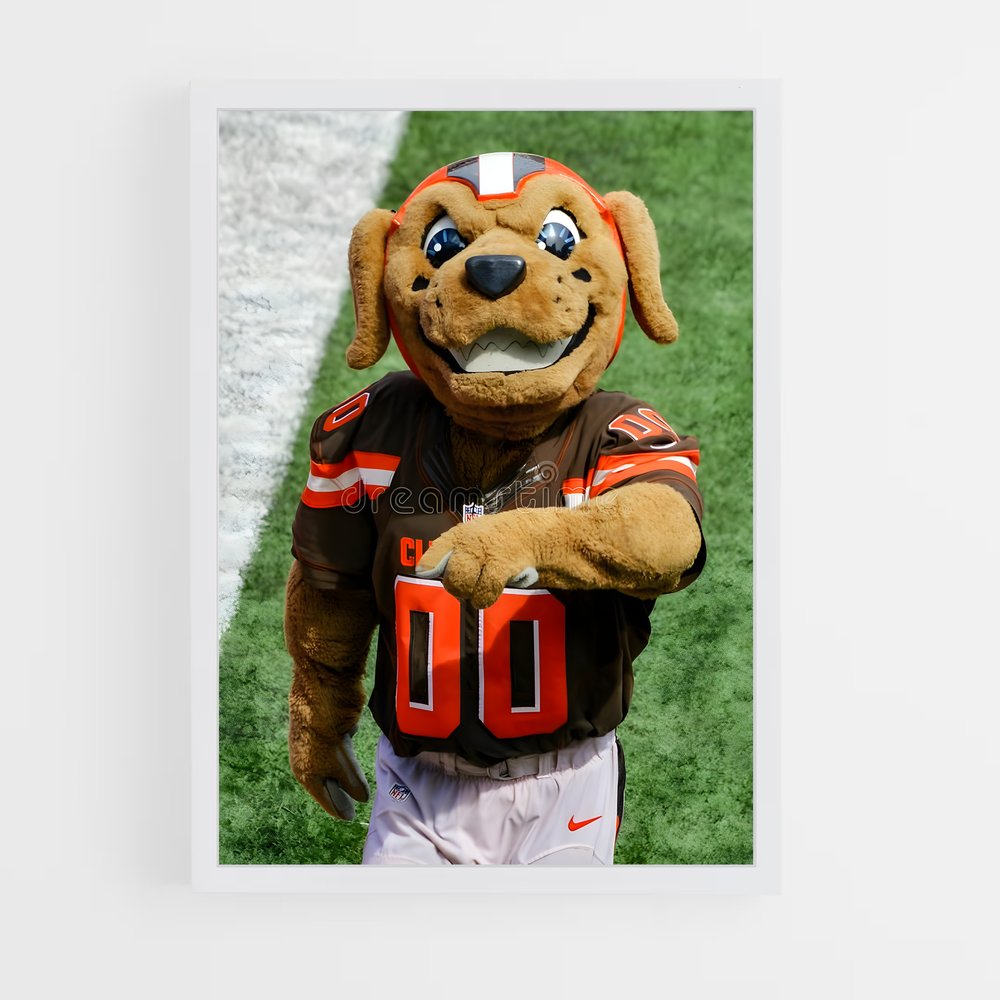 cleveland-browns-3 cadre Blanc
